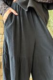 Basso Baby Cord Tiered Cuff Pant Black